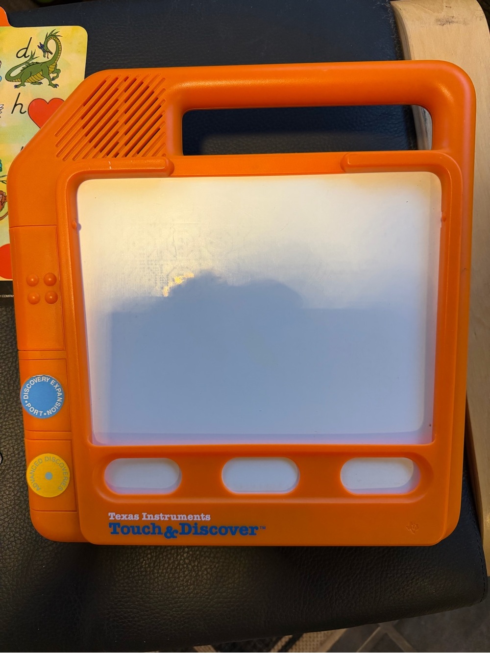 Texas Instruments Touch & Discover Portable Orange Learning Tablet Disney 1987